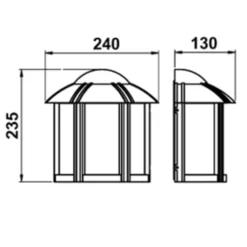 Affra aplique de exterior estilo casa campo marrón