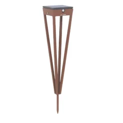 Antorcha solar LED Tinka, 52 cm de altura, corten