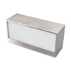 Aplicación de exterior Lindby «Leonora», 20 cm, angular, acero inoxidable