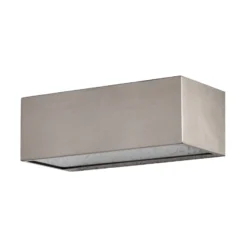 Aplicación de exterior Lindby «Leonora», 20 cm, angular, acero inoxidable
