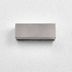 Aplicación de exterior Lindby «Leonora», 20 cm, angular, acero inoxidable