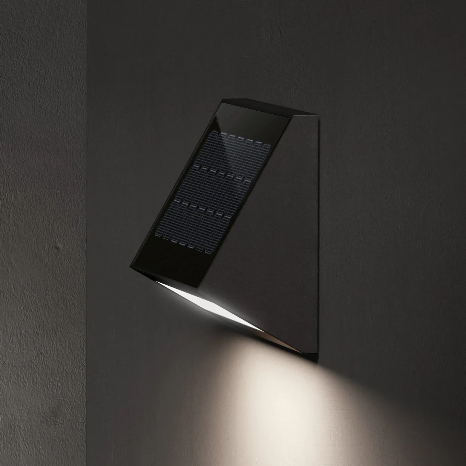 Apliqué de pared LED solar KLEWE ECOSTEP, antracita, 17 cm, IP65
