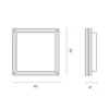 Aplique Bliz Square 40 3.000K blanco atenuable