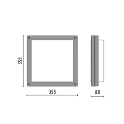 Aplique Bliz Square 40 3.000K blanco atenuable