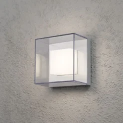 Aplique cuadrado de pared exterior LED Sanremo
