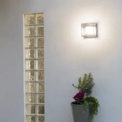 Aplique cuadrado de pared exterior LED Sanremo
