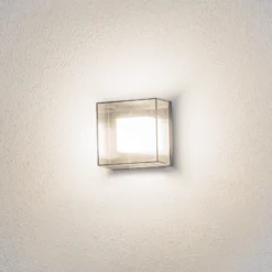 Aplique cuadrado de pared exterior LED Sanremo
