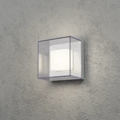 Aplique cuadrado de pared exterior LED Sanremo