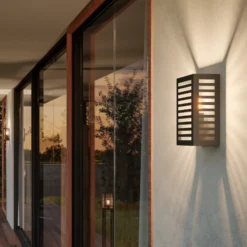 Aplique de exterior Alamonte 3, negro