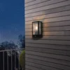 Aplique de exterior Alamonte con sensor, negro