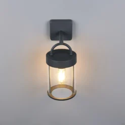 Aplique de exterior Almeria, antracita, aluminio, altura 29 cm, IP44