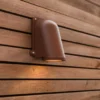 Aplique de exterior ANCOR, marrón, altura 15 cm, metal, GU10 IP54