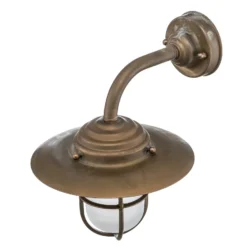 Aplique de exterior antiguo con rejilla, cristal esmerilado
