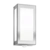 Aplique de exterior Aqua Rain, acero inoxidable, sensor