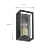 Aplique de exterior Arcchio Ismera, antracita/latón E27, IP65