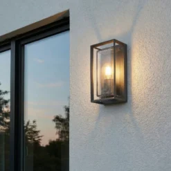 Aplique de exterior Arcchio Ismera, antracita, E27, IP65