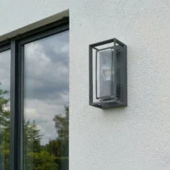Aplique de exterior Arcchio Ismera, antracita, E27, IP65
