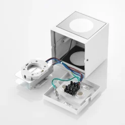 Aplique de exterior Arcchio Tassnim, 2 luces, blanca, GX53