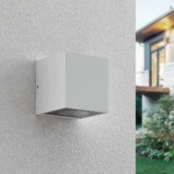 Aplique de exterior Arcchio Tassnim, 2 luces, blanca, GX53