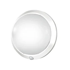 Aplique de exterior Armilla, blanco, detector de movimiento, Ø 30 cm