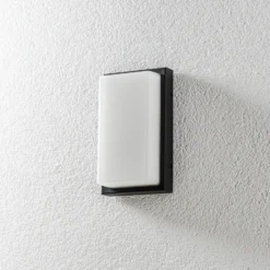 Aplique de exterior Babett E27 con sensor grafito