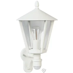 Aplique de exterior 671, blanco con detector de movimiento