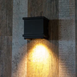 Aplique de exterior Borgo de aluminio, negro