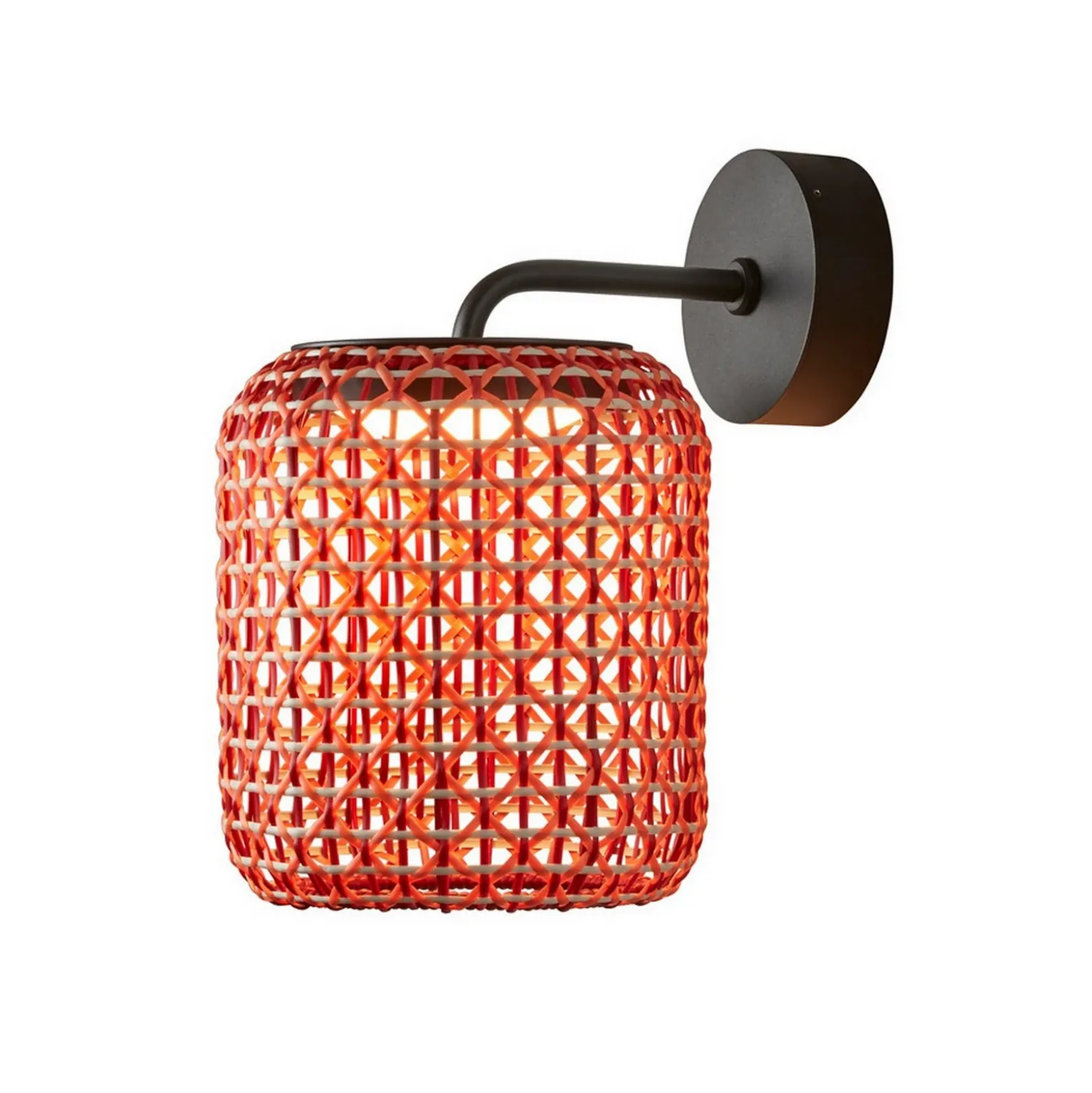 Aplique de exterior Bover Nans A LED, rojo, Ø 21,6 cm