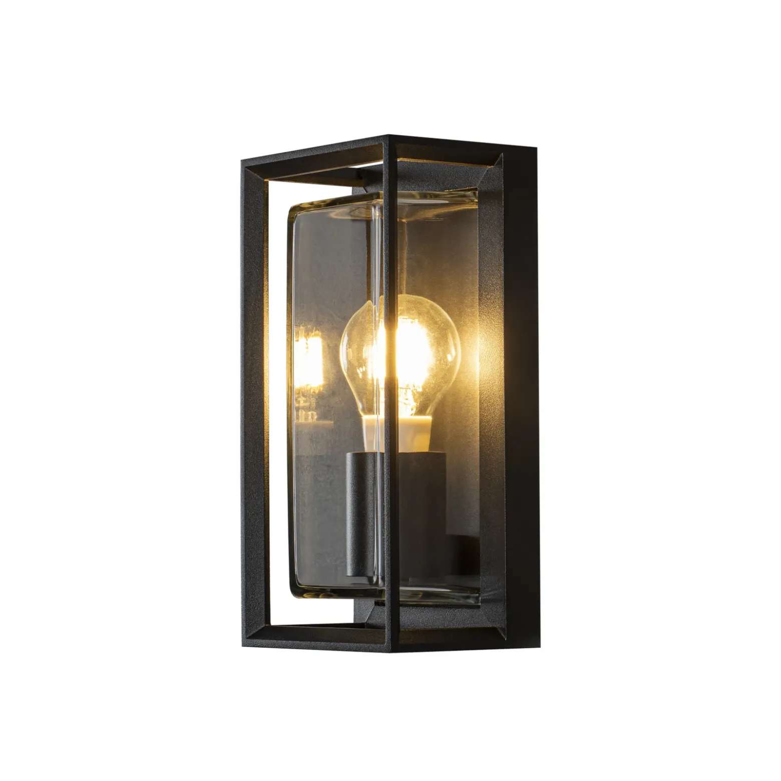 Aplique de exterior Brindisi, negra, metal, 26 cm de altura, IP54