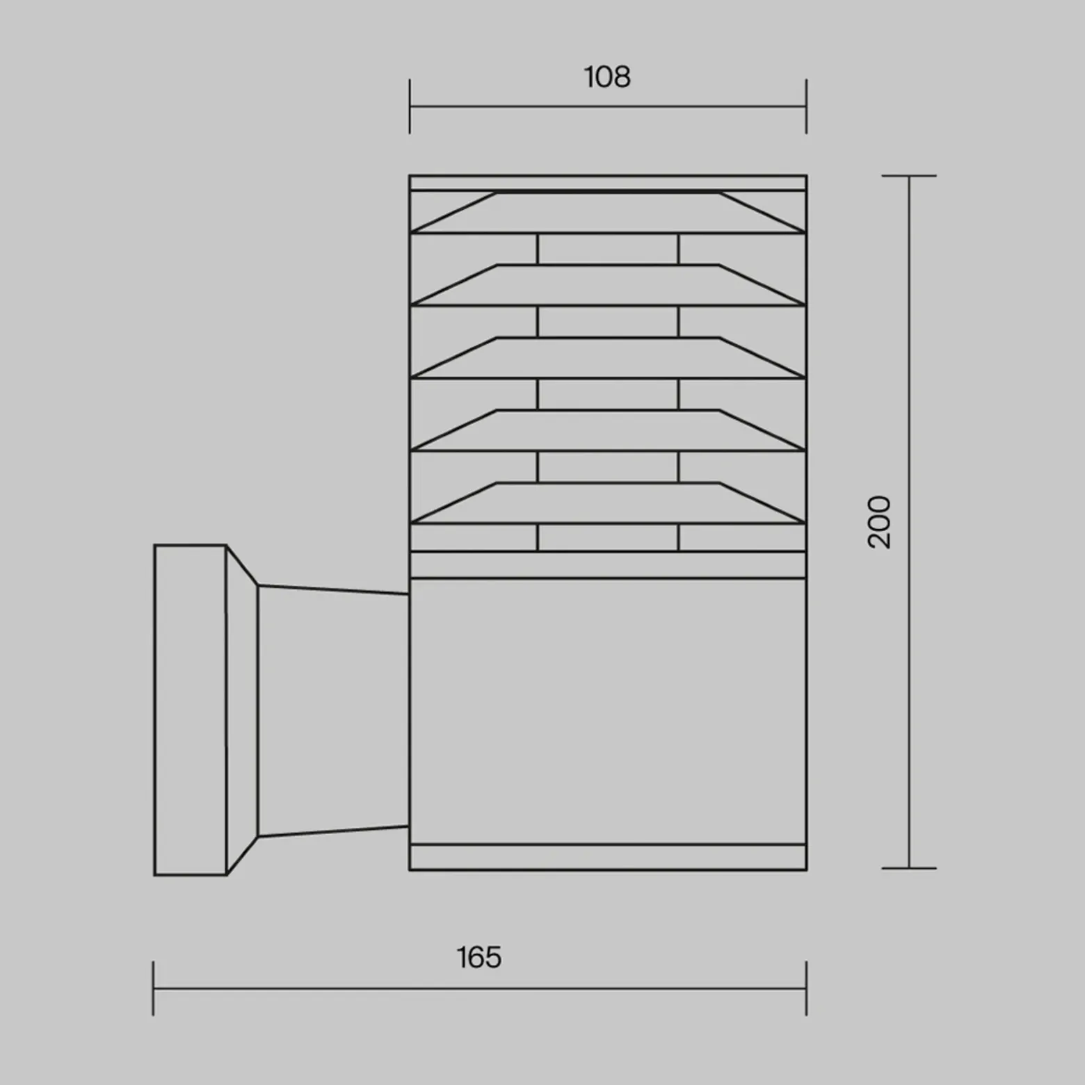 Aplique de exterior Bronx 1 luz