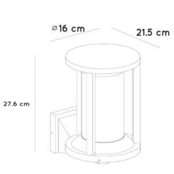 Aplique de exterior Cadix de aluminio fundido a presión