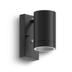 Aplique de exterior Calex Alba GU10, downlight, negro, sensor