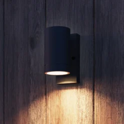 Aplique de exterior Calex Alba GU10, downlight, negro, sensor