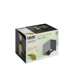 Aplique de exterior Calex Rectángulo Up/down altura 10cm antracita