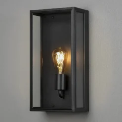 Aplique de exterior Carpi, negro, 20.5 x 40 cm