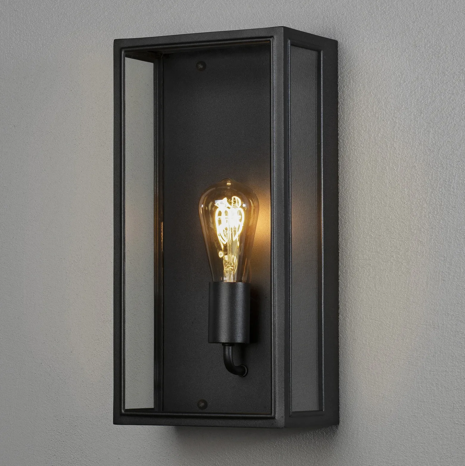 Aplique de exterior Carpi, negro, 20.5 x 40 cm