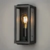 Aplique de exterior Carpi, negro, 12,5 x 30 cm