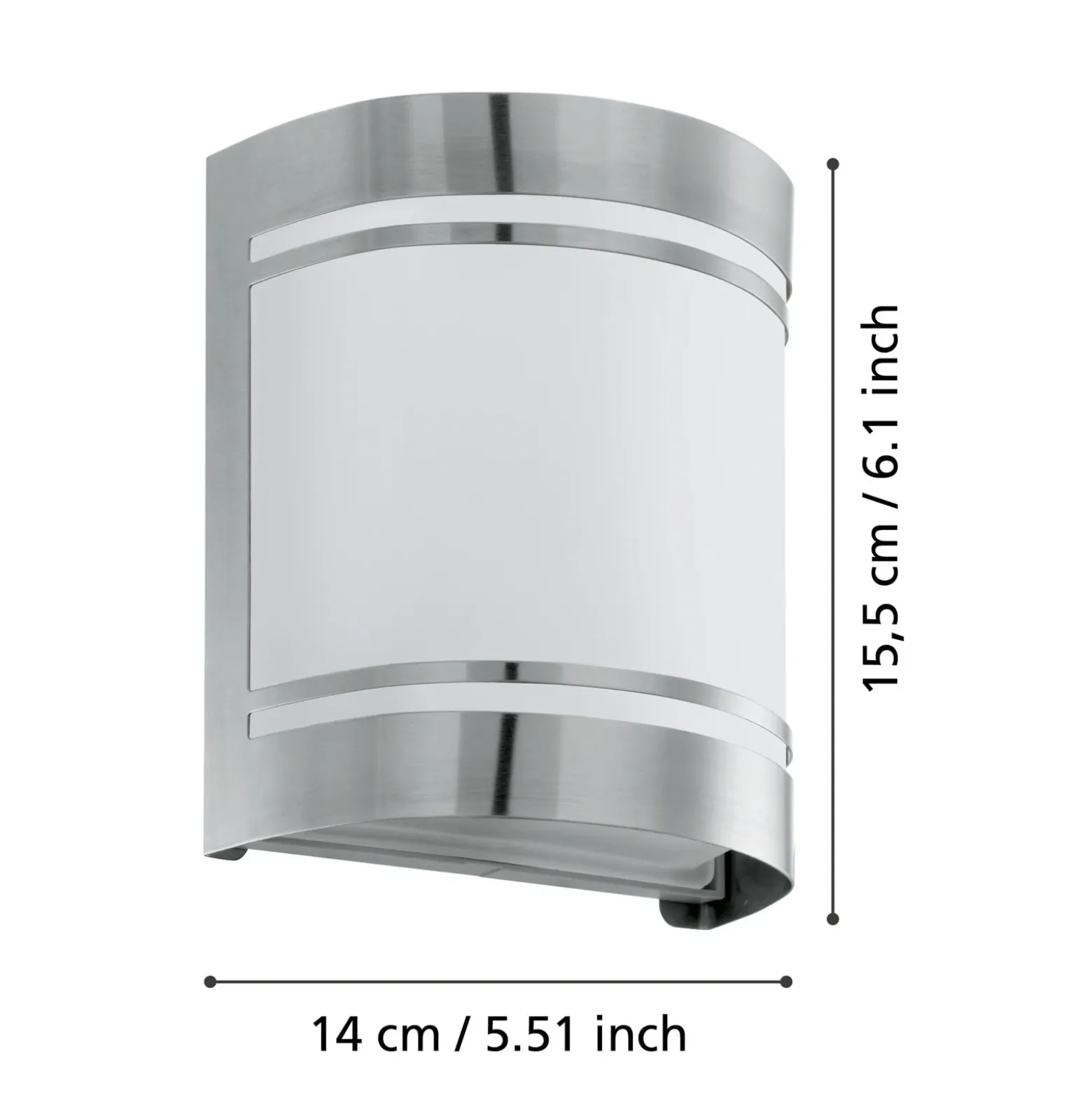Aplique de exterior Cerno, acero inoxidable