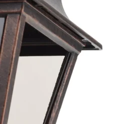 Aplique de exterior color cobre Toulouse, colgante