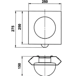 Aplique de exterior 512 con detector de movimiento
