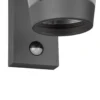 Aplique de exterior con sensor CAVADO, antracita, altura 28 cm, IP44