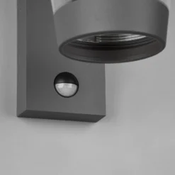 Aplique de exterior con sensor CAVADO, antracita, altura 28 cm, IP44