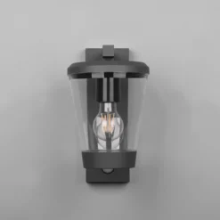 Aplique de exterior con sensor CAVADO, antracita, altura 28 cm, IP44