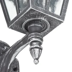 Aplique de exterior 763 con vidrio catedral negro