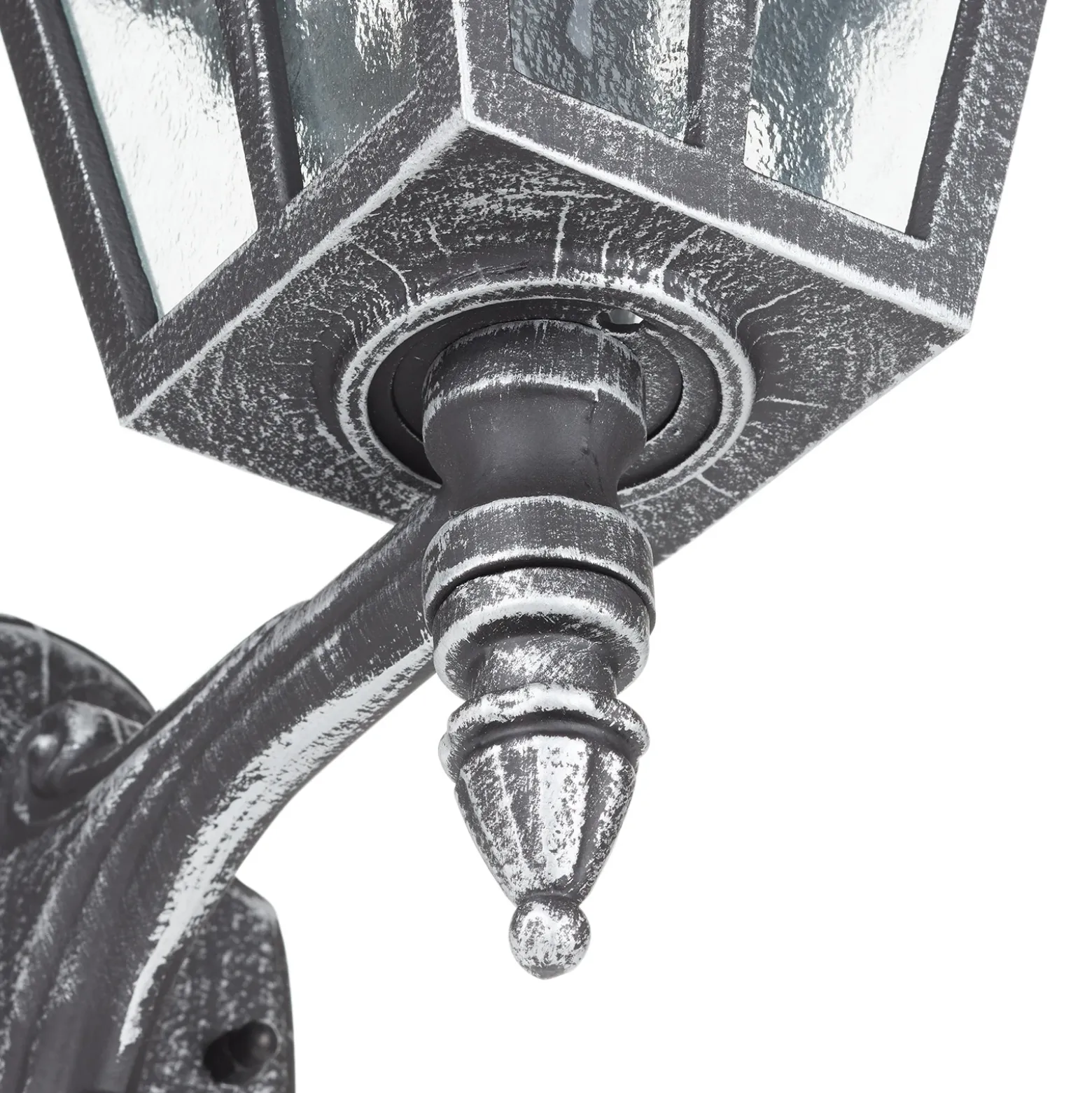 Aplique de exterior 763 con vidrio catedral negro