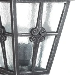 Aplique de exterior 763 con vidrio catedral negro