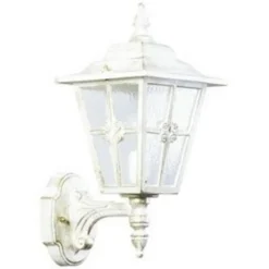 Aplique de exterior 763 con vidrio catedral blanco