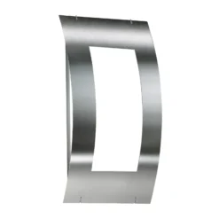 Aplique de exterior cuadrado, acero inoxidable, 35 cm de altura, E27, IP44