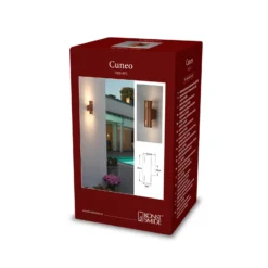 Aplique de exterior Cuneo, color óxido, 25 cm, metal, arriba/abajo