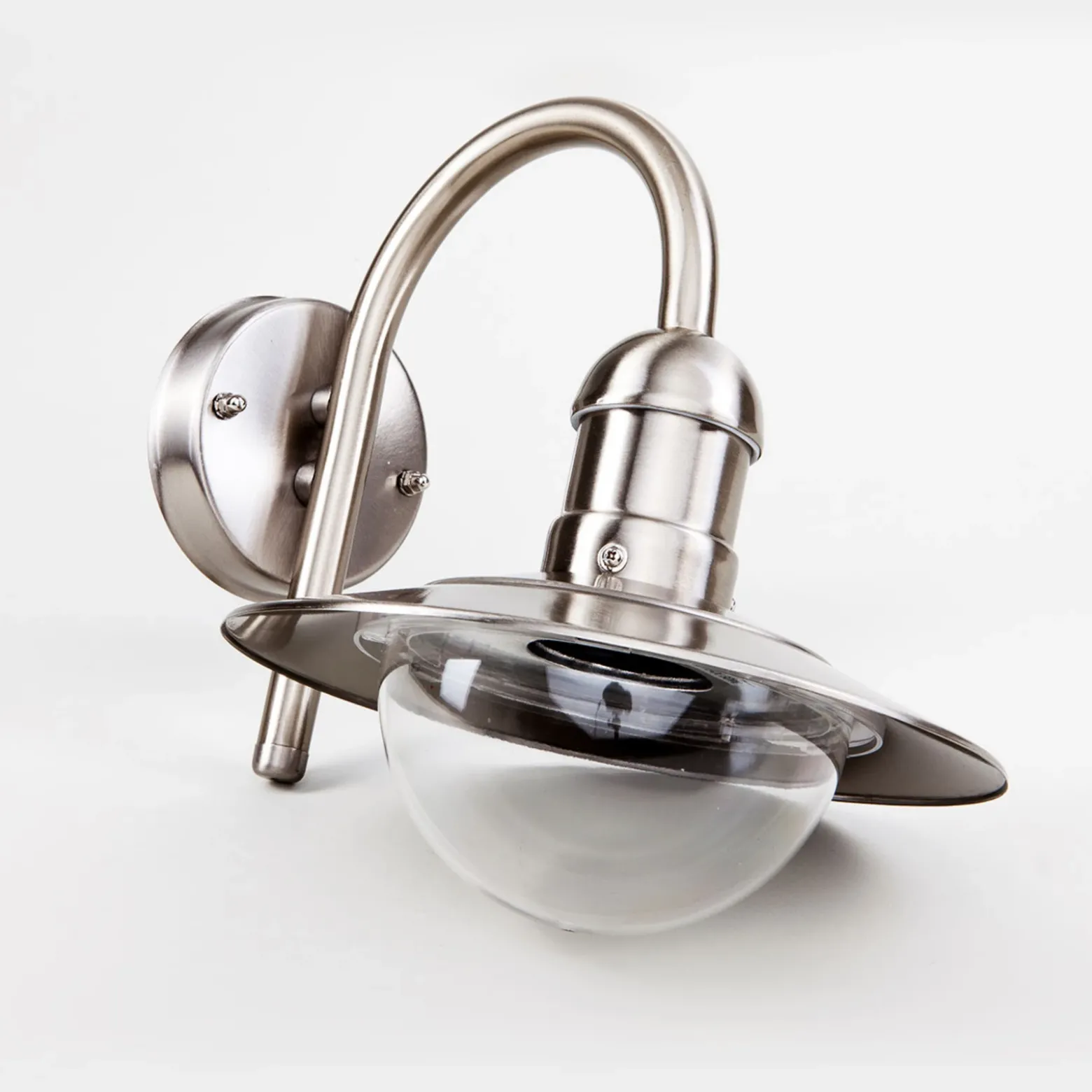 Aplique de exterior Damion de Lindby, 30 cm, acero inoxidable, E27, IP44